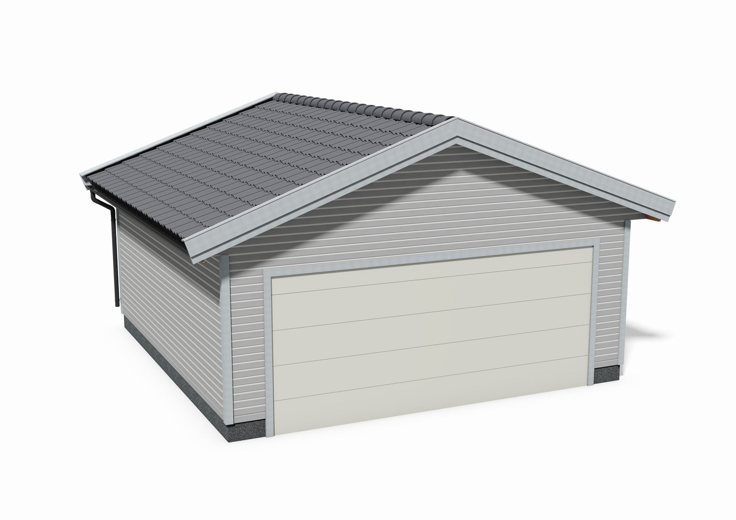 Tegning Dobbel Garasje Bredde 6000 med takvinkel 20 og 1 port - Byggenkelt