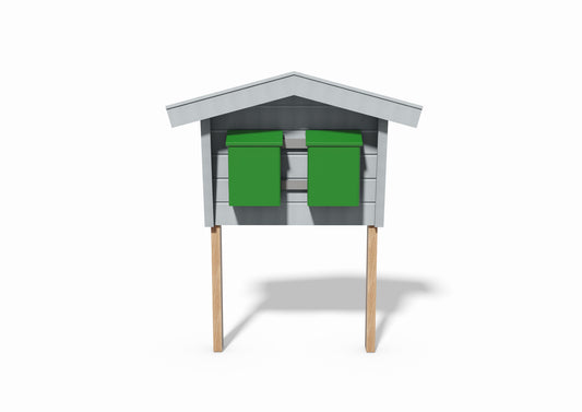 Tegning Postkasse Stativ for 2 postkasse 1289x312x1558 - Byggenkelt