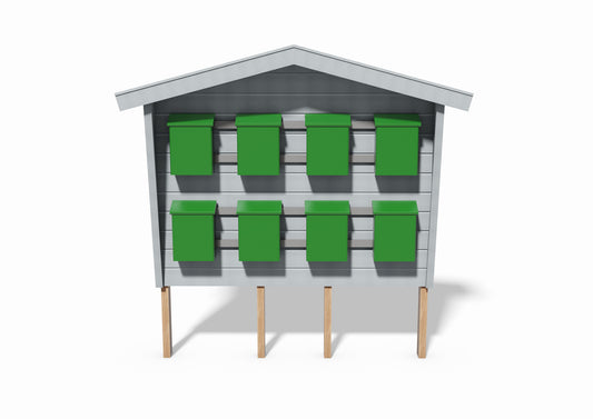 Tegning Postkasse Stativ 2188x410x2123 - Byggenkelt