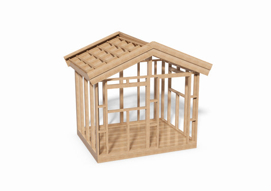 Tegning Bod 3000 x 2400 med takvinkel 22 - Byggenkelt