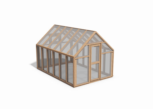 Tegning Drivhus 9 kvm - Byggenkelt