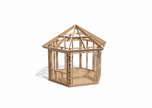 Tegning Lysthus 6 kantet 3600 mm diagonal - Byggenkelt