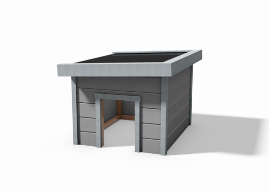 Tegning Hundehus 1166x970x890 med takvinkel 3 - Byggenkelt