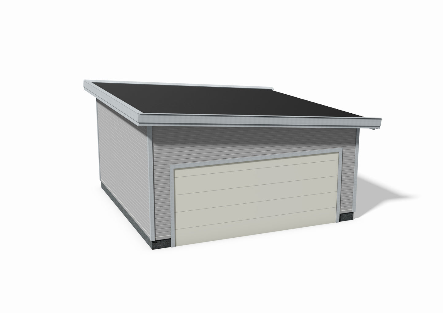 Tegning Dobbel Garasje Bredde 6000 med takvinkel 5 og 1 port - Byggenkelt