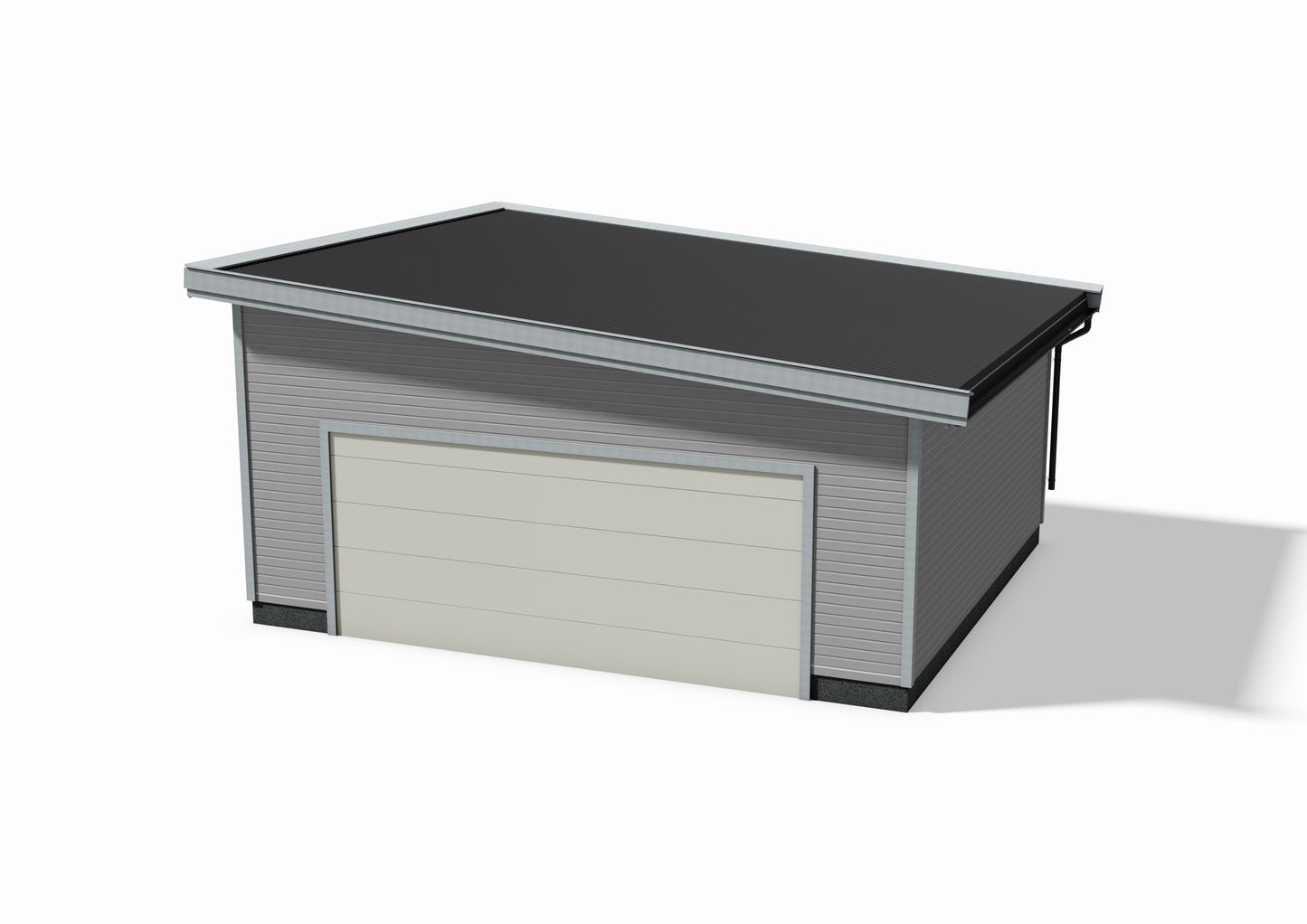 Tegning Dobbel Garasje Bredde 6800 med takvinkel 5 og 1 port - Byggenkelt