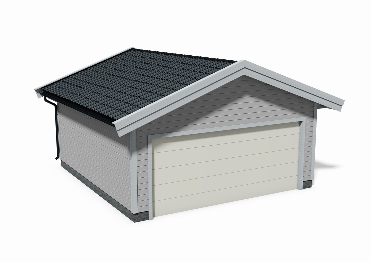 Tegning Dobbel Garasje 5800 x 6000 med takvinkel 20 - Byggenkelt