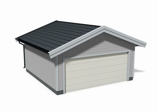 Tegning Dobbel Garasje 5800 x 6000 med takvinkel 20 - Byggenkelt