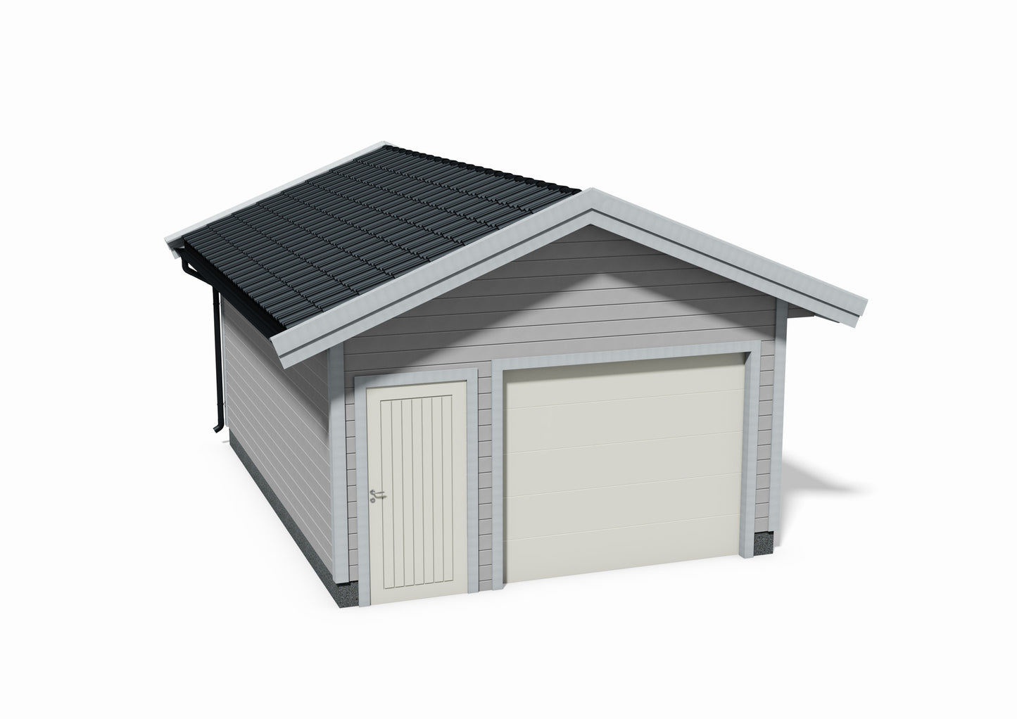 Tegning Halvannen Garasje 6000 x 4400 med takvinkel 22 - Byggenkelt