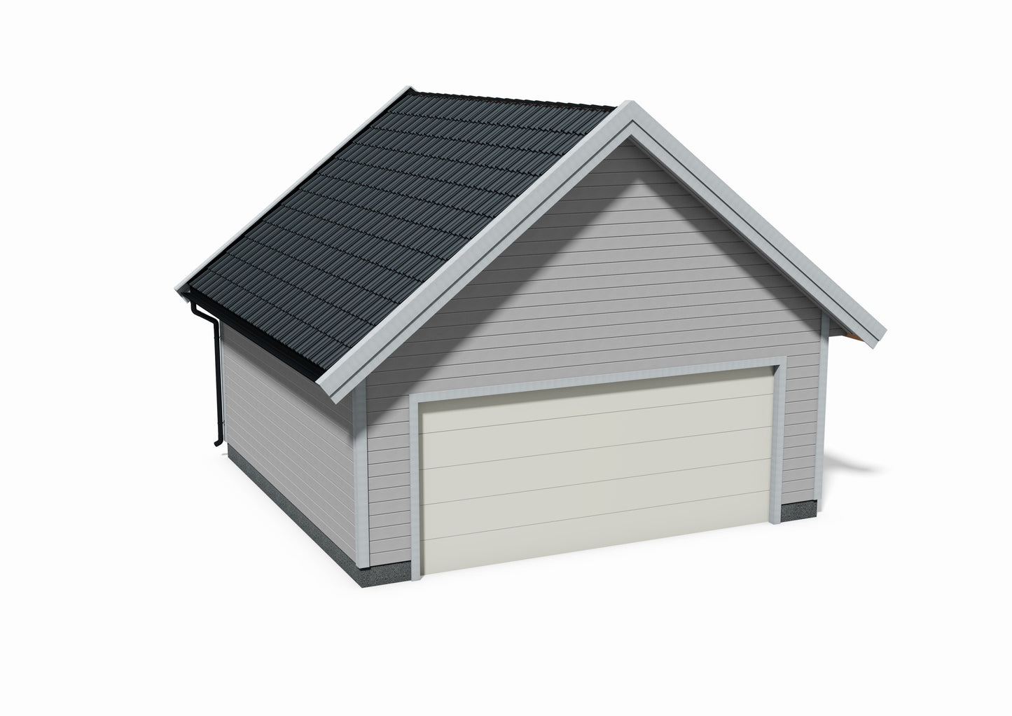 Tegning Dobbel Garasje 6200 x 6000 med takvinkel 38 - Byggenkelt