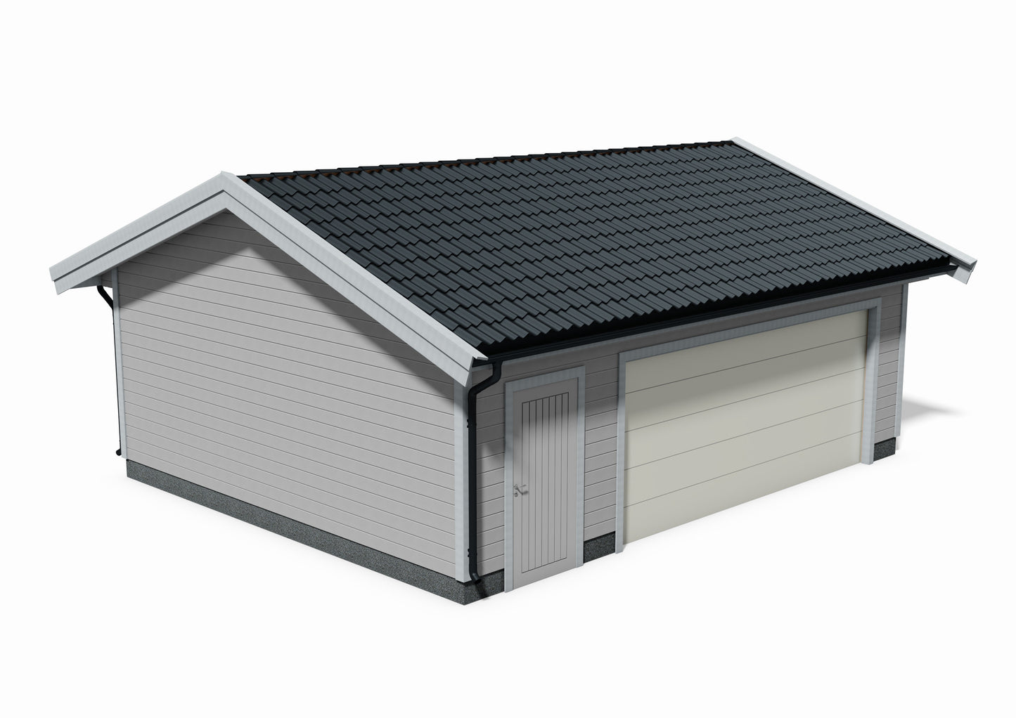 Tegning Dobbel Garasje 6200 x 7800 med takvinkel 20 - Byggenkelt