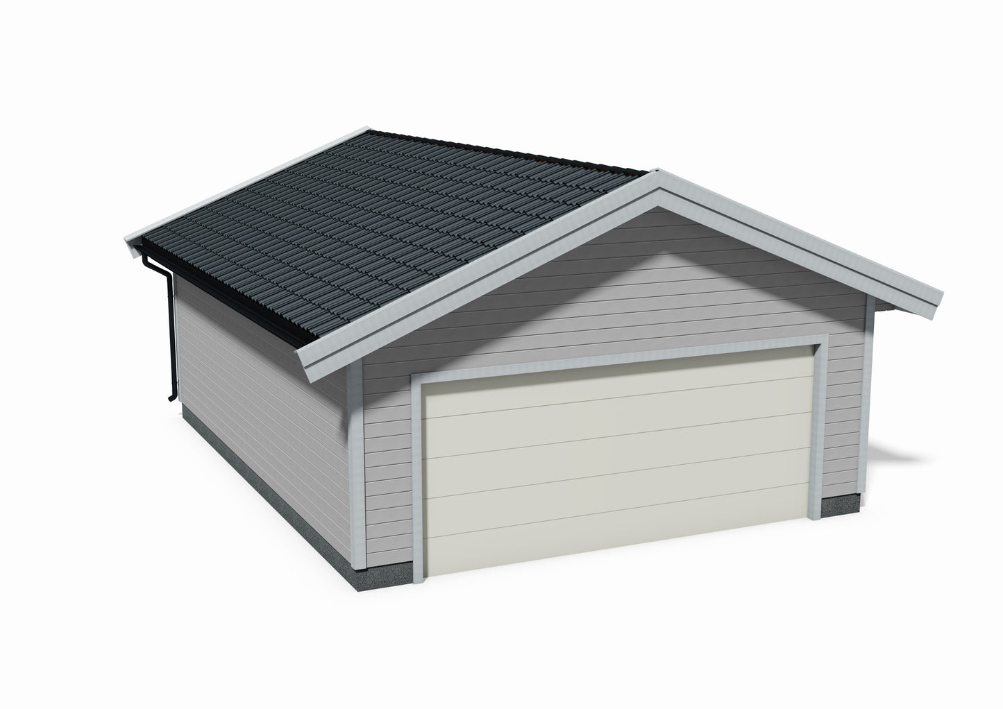 Tegning Dobbel Garasje 6200 x 8000 med takvinkel 20 - Byggenkelt