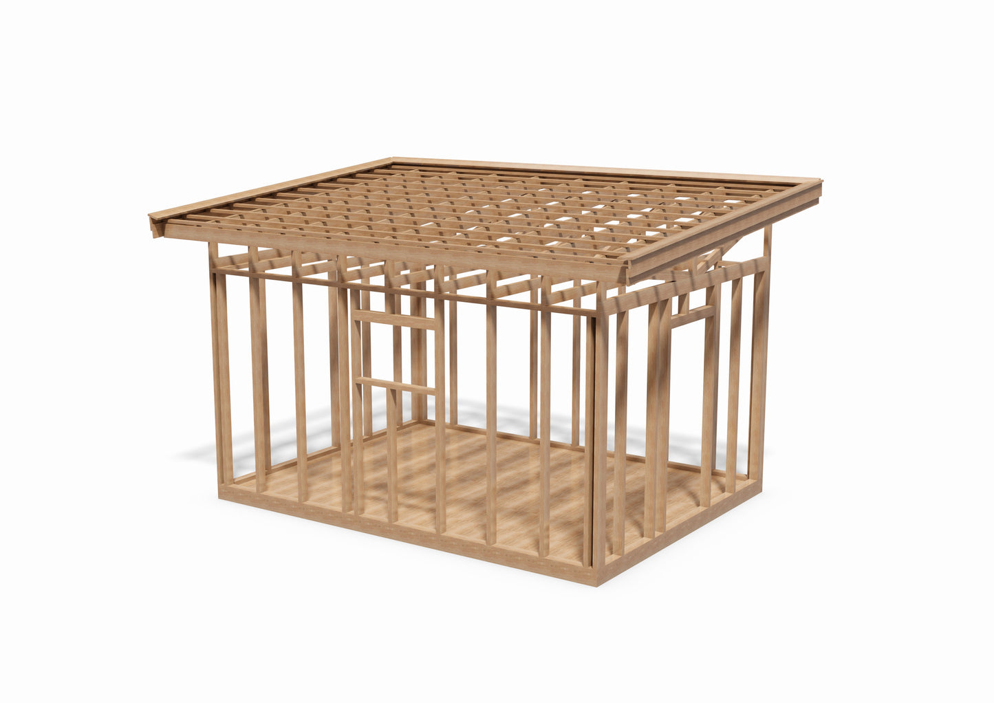 Tegning Bod 4800 x 3600 med takvinkel 5 - Byggenkelt