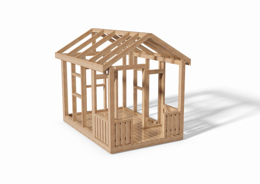 Tegning Lekestue 2800 x 1920 med takvinkel 30 - Byggenkelt