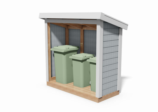 Tegning Søppelskur 2000x864x2123-001 - Byggenkelt