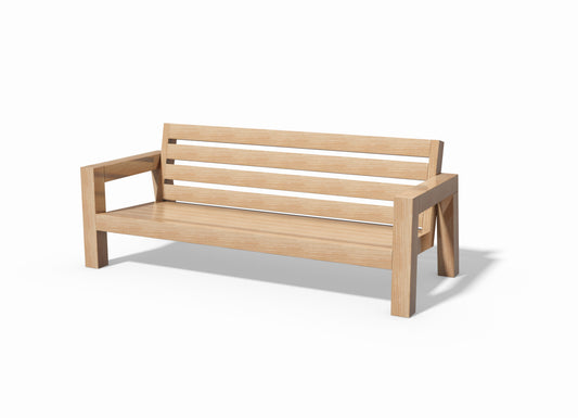 Tegning Hagesofa 3 seter 2030 x 791 x 875 - Byggenkelt