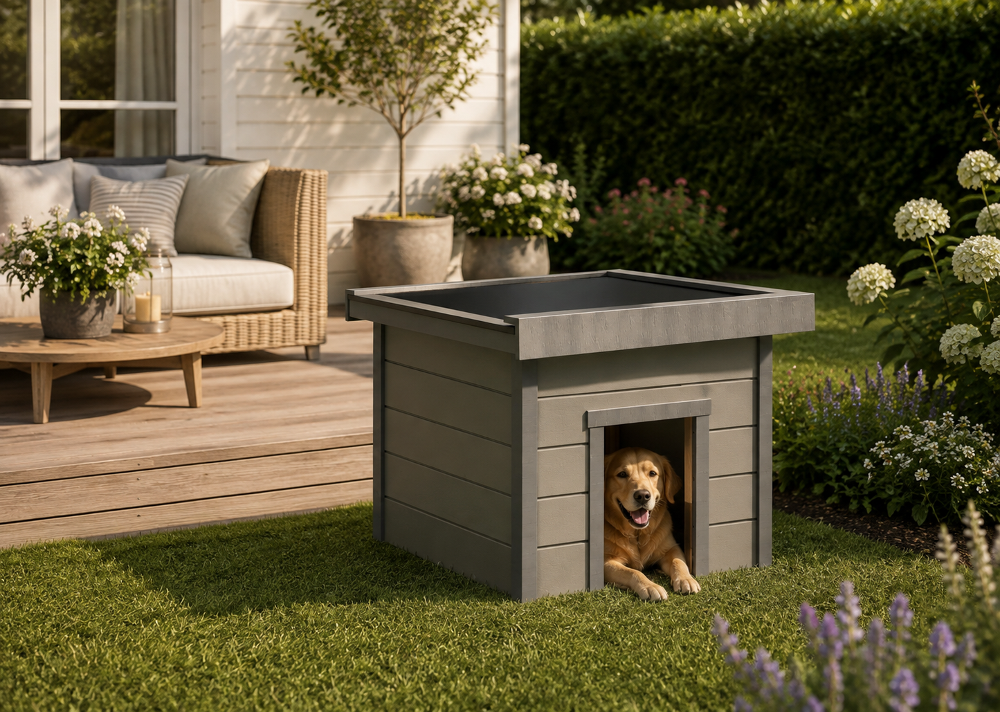 Tegning Hundehus  1166x970x890 med takvinkel 3