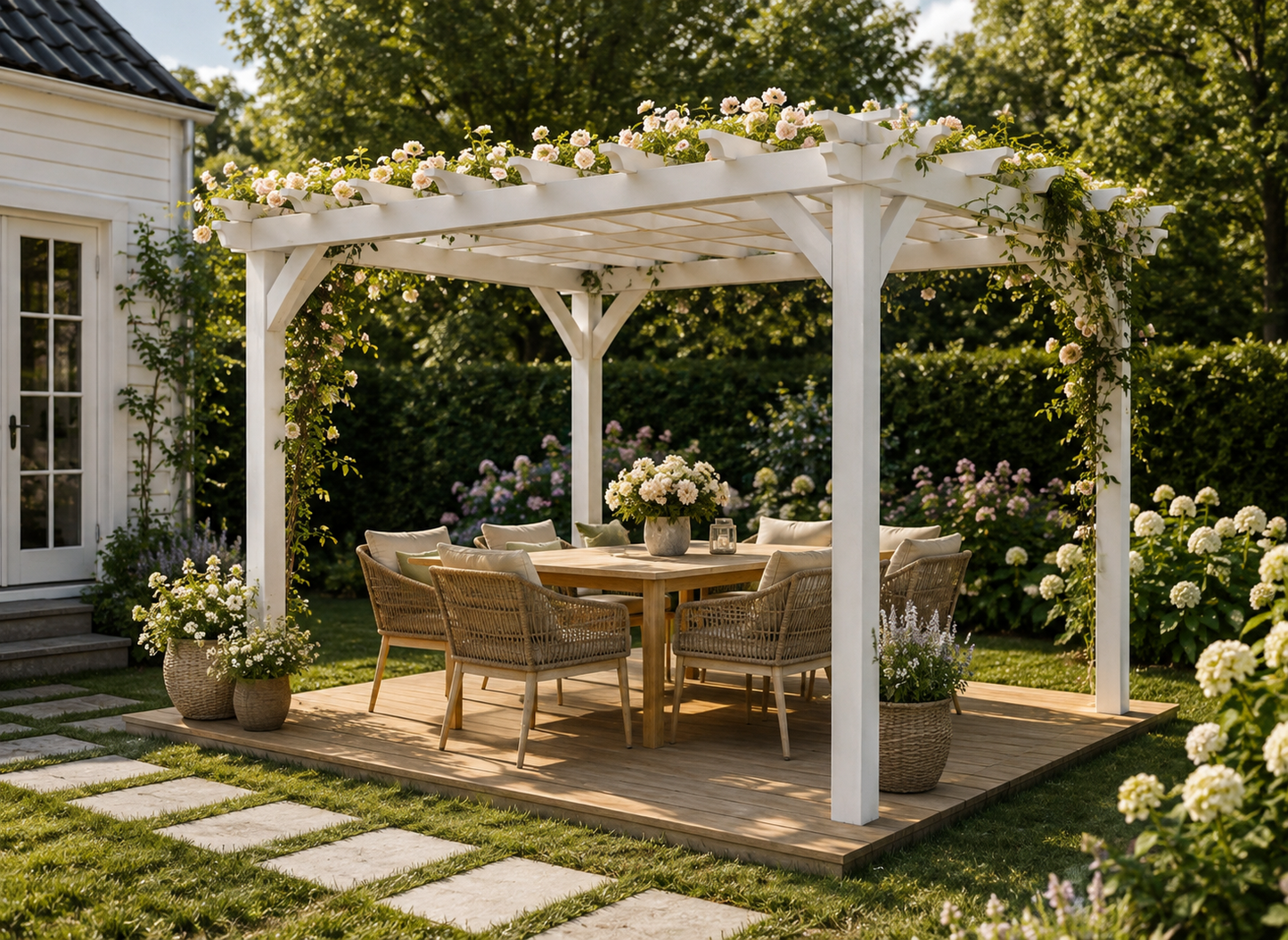 Tegning Pergola 3000 x 3000 - Byggenkelt
